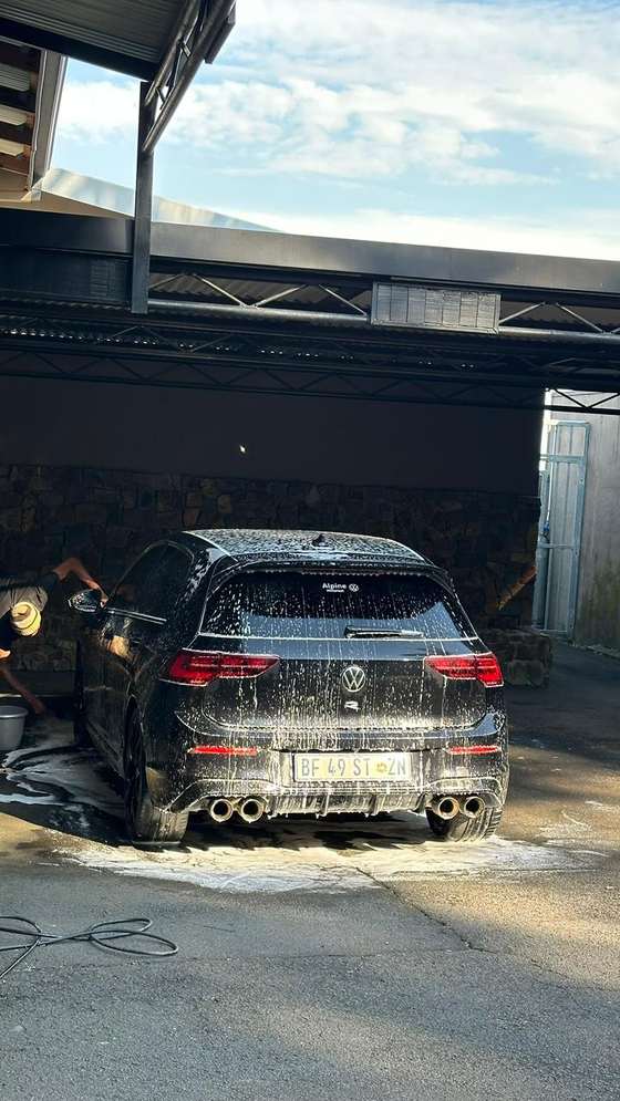 Volkswagen Golf R foam wash in progress by Washr PMB